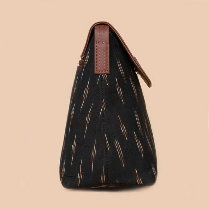 Paisley Print & Ikat GreRe - Office Tote Bag & Flap Sling Bag Combo - Image 10