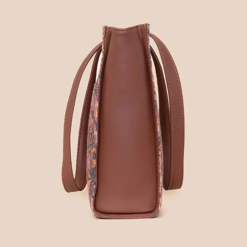 Paisley Print & Ikat GreRe - Office Tote Bag & Flap Sling Bag Combo - Image 5
