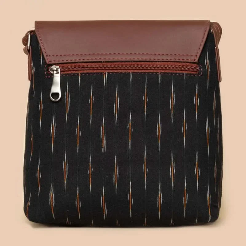 Paisley Print & Ikat GreRe - Office Tote Bag & Flap Sling Bag Combo - Image 8