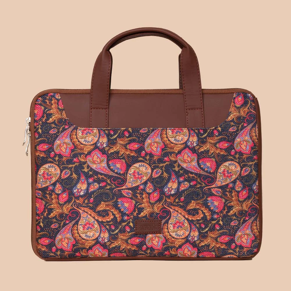Paisley Print L-Zippered Laptop Sleeve - Image 2