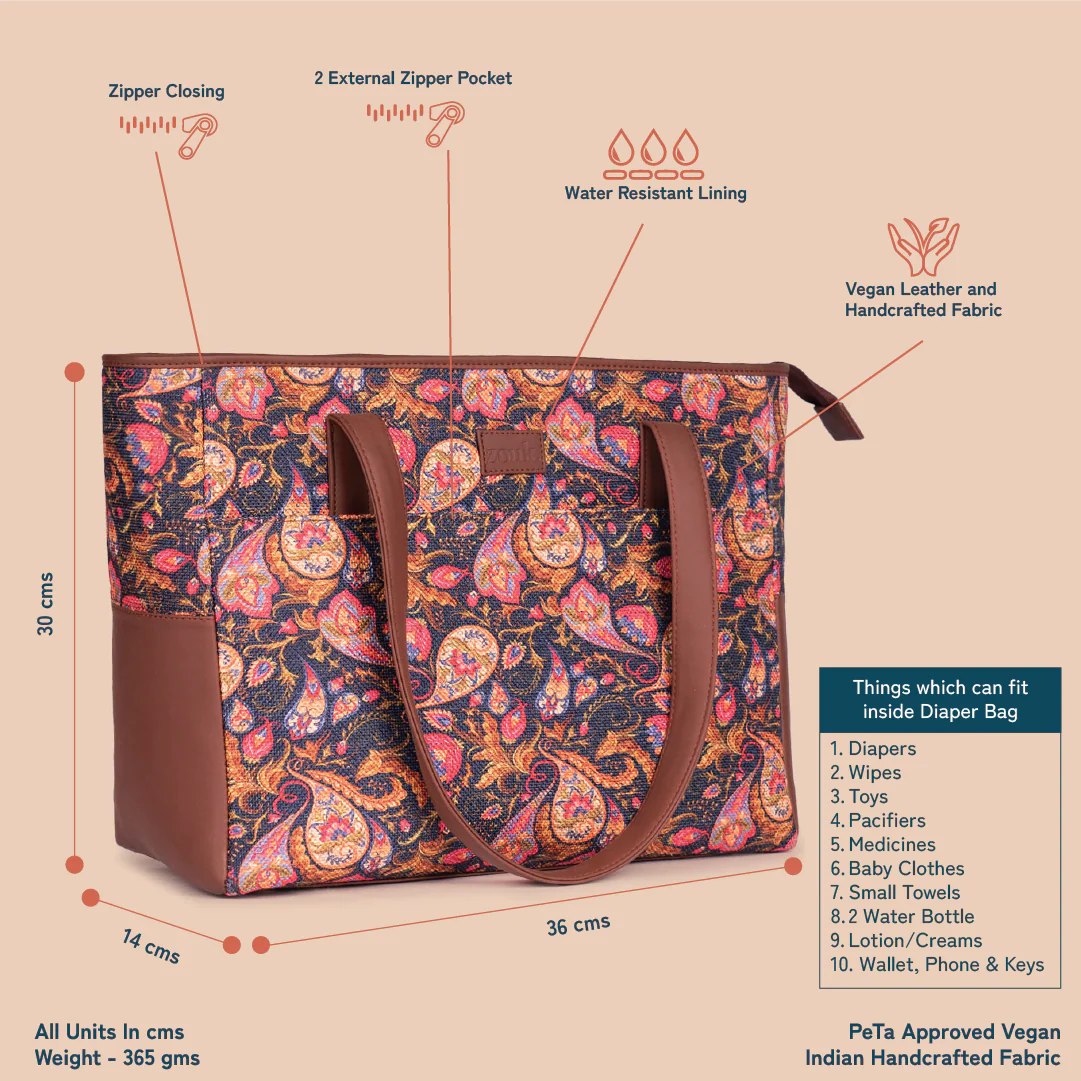 Paisley Print Diaper Bag - Image 4