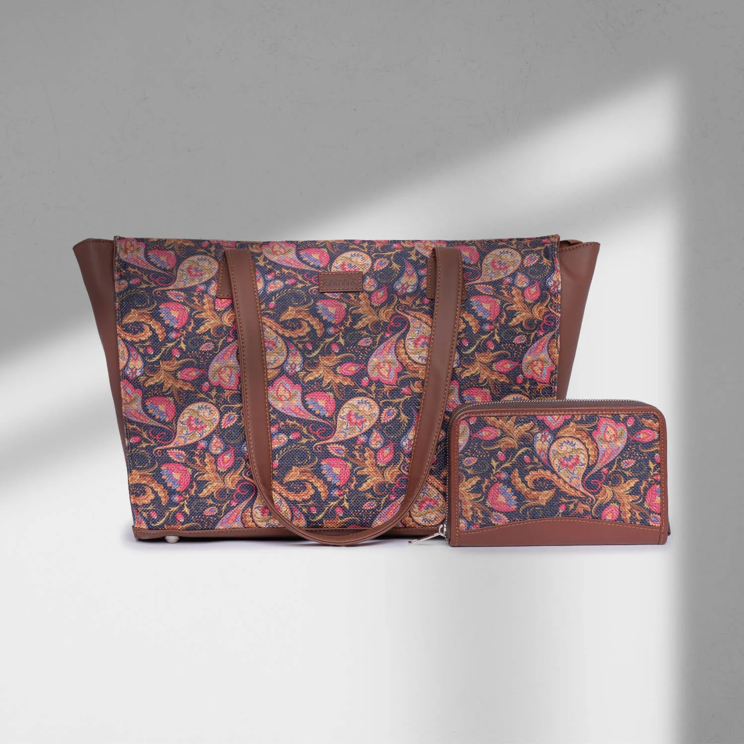 Paisley Print - Office Tote Bag & Chain Wallet Combo - Image 2