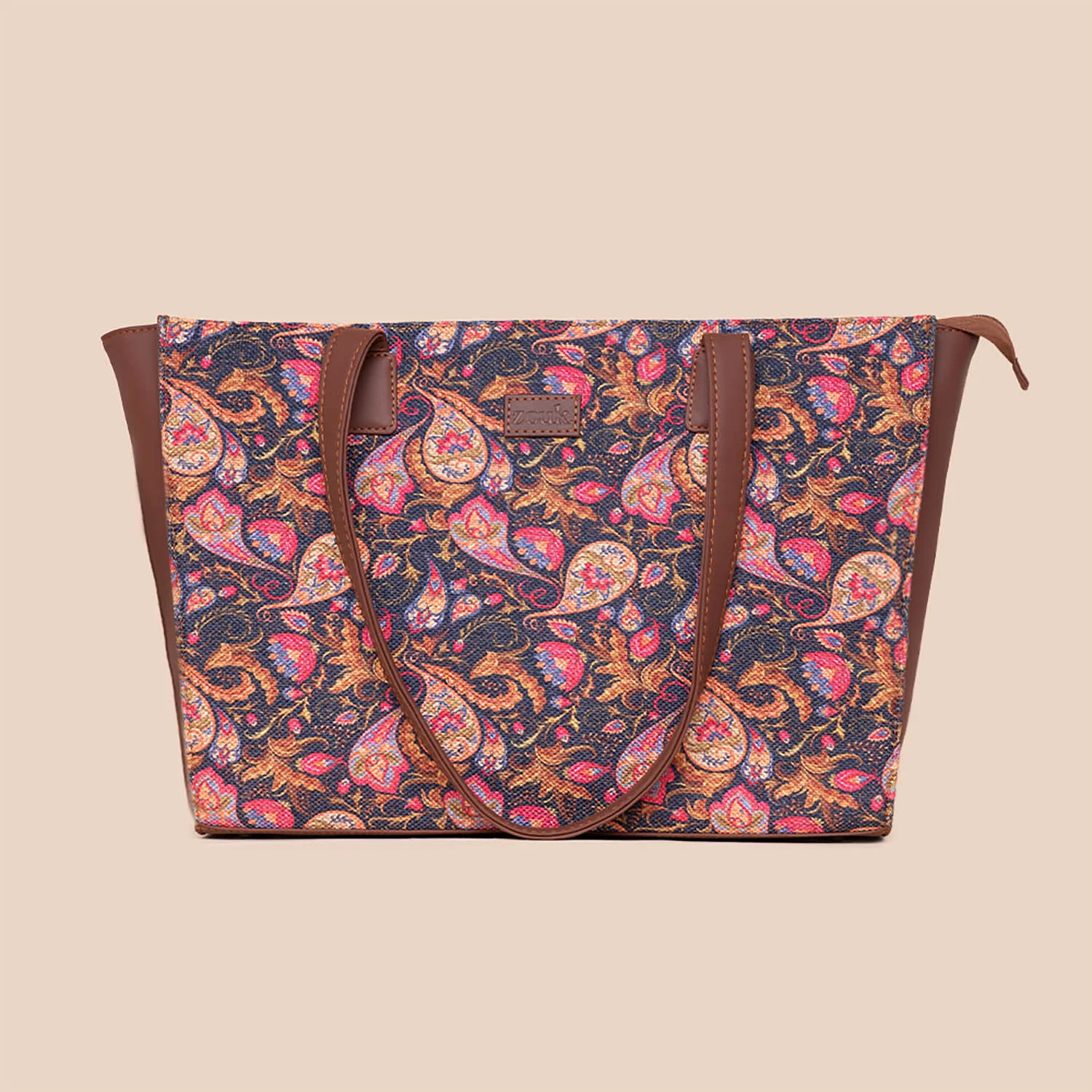 Paisley Print - Office Tote Bag & Chain Wallet Combo - Image 3