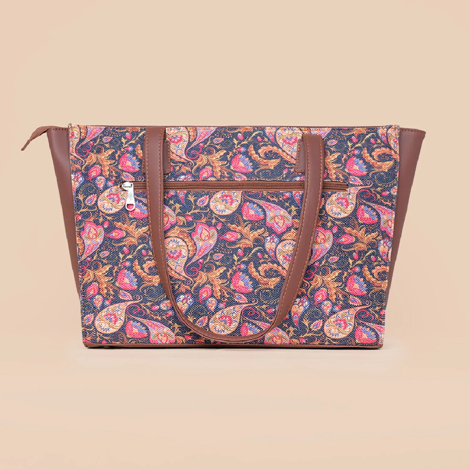 Paisley Print - Office Tote Bag & Chain Wallet Combo - Image 4