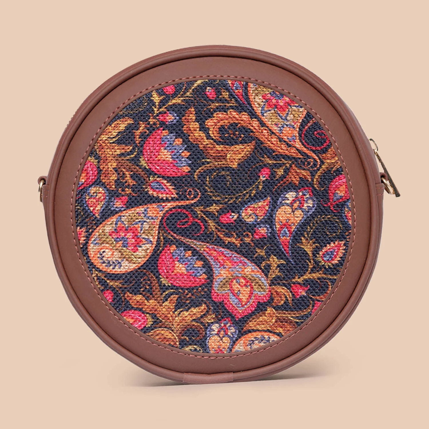 Paisley Print Round Sling Bag - Image 5