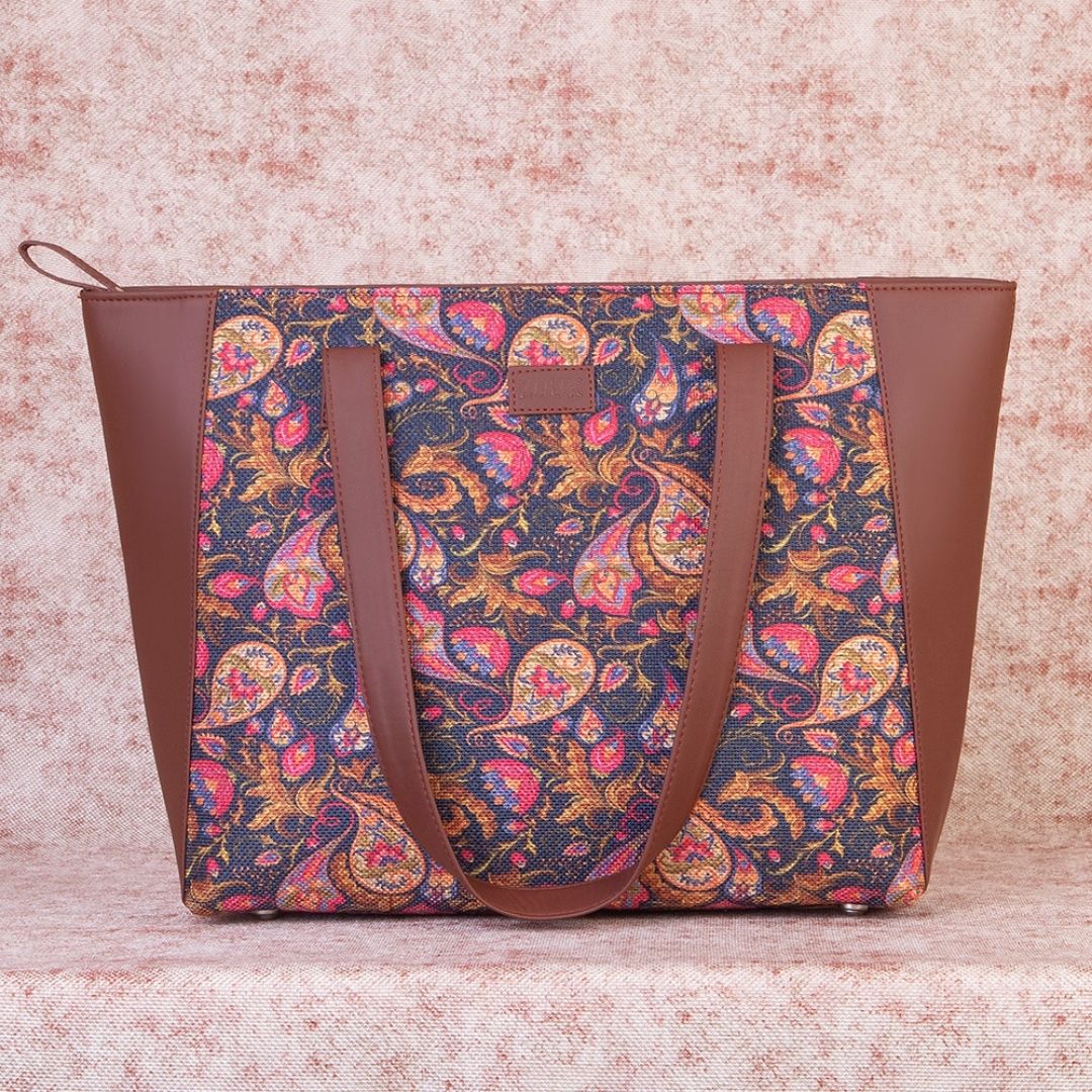 Paisley Print Side Tote Bag