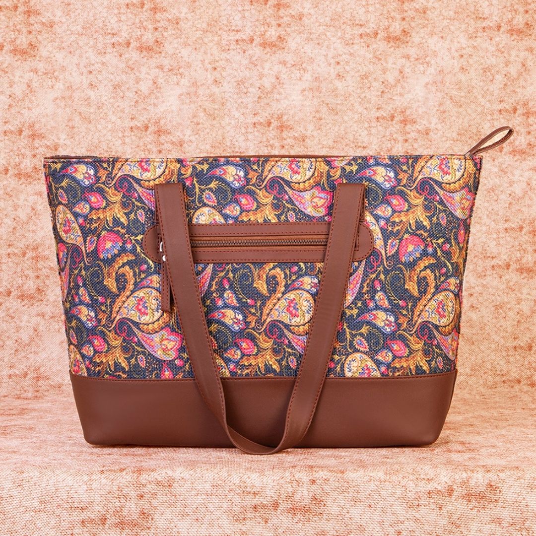 Paisley Print Shoulder Tote Bag - Image 3