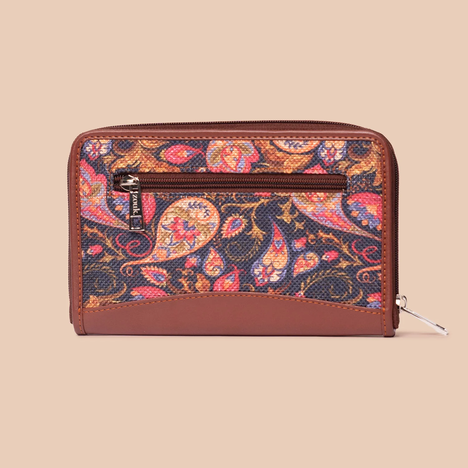 Paisley Print - Women's Office Bag & Chain Wallet Combo - Image 8