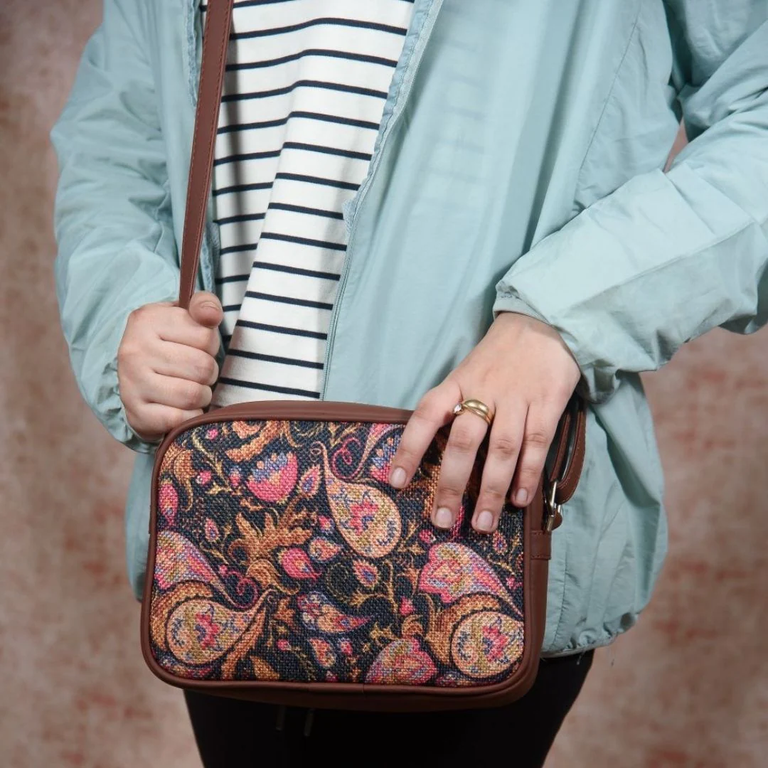 Paisley Print - Women's Office Bag & Sling Bag Combo - Image 10