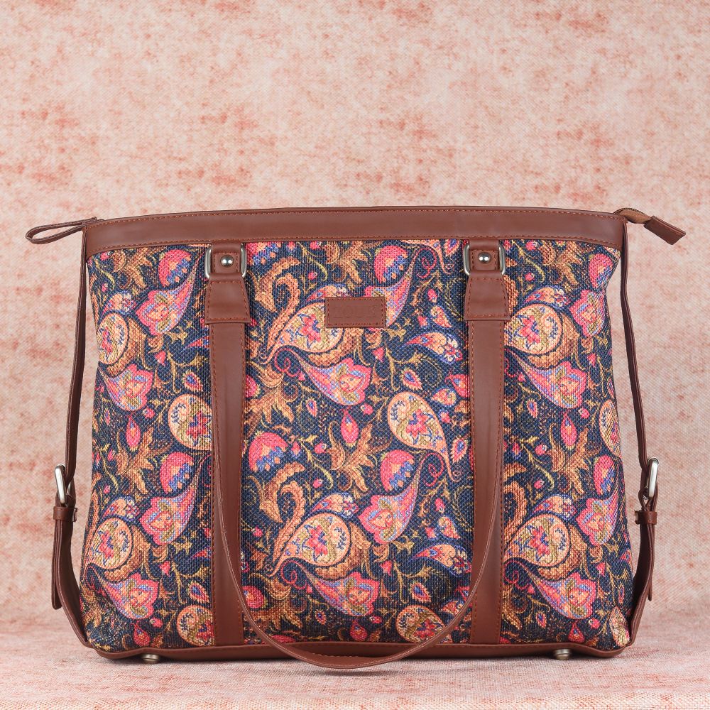 Paisley Print - Women's Office Bag & Sling Bag Combo - Image 18