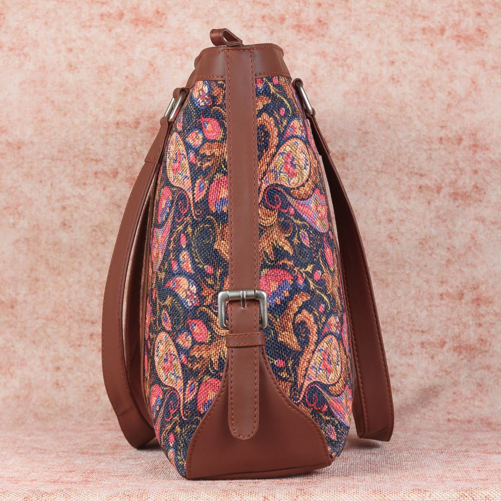Paisley Print - Women's Office Bag & Sling Bag Combo - Image 4