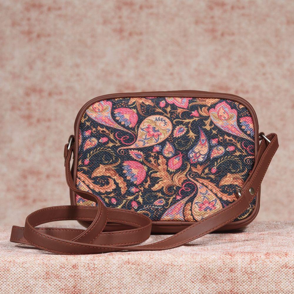 Paisley Print - Women's Office Bag & Sling Bag Combo - Image 7