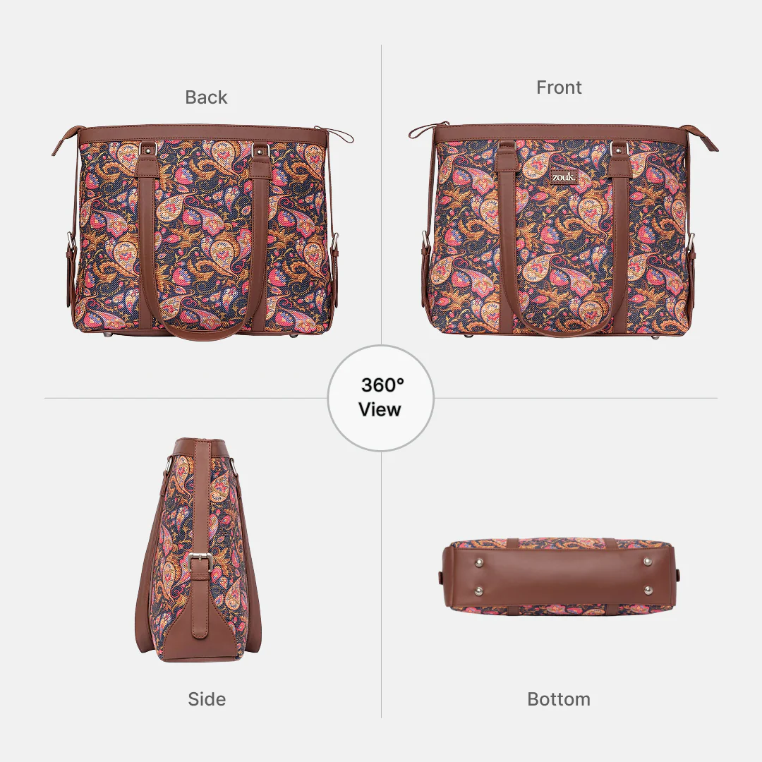 Paisley Print Women's Office Bag - Image 7