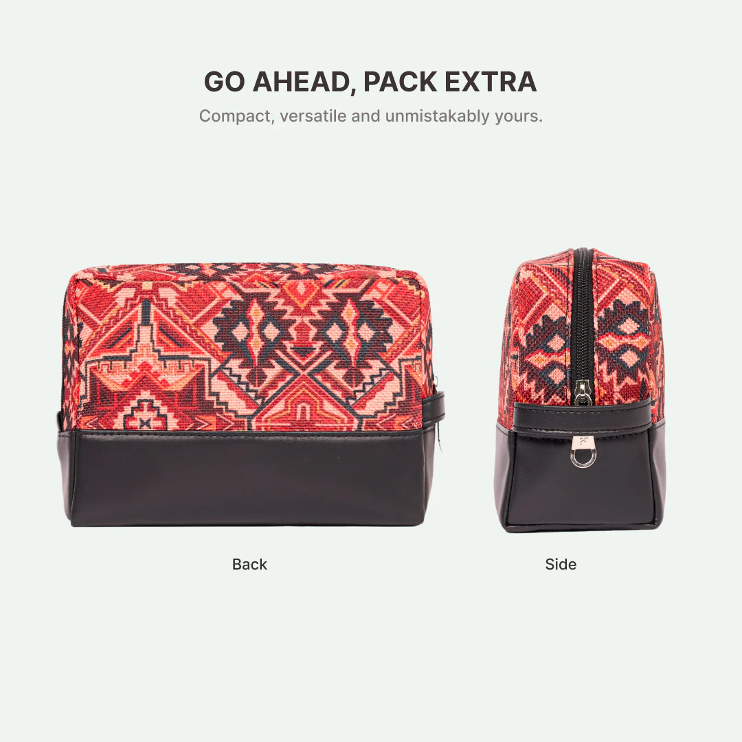 Patan Patola Raha Travel Pouch (Small+Medium) Combo - Image 5