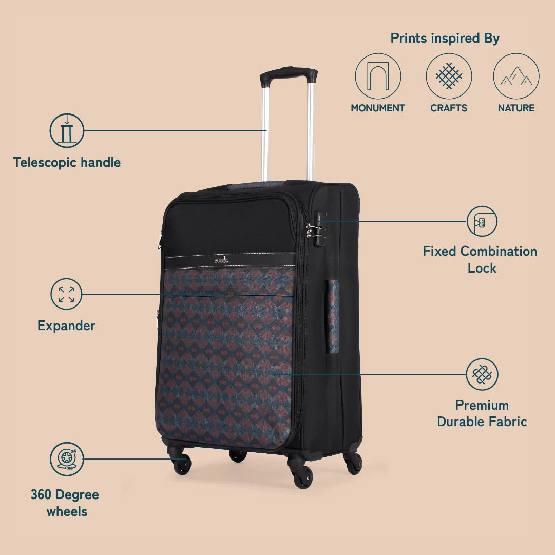 Periyar Waves Avasa Trolley Bag (Black) - Image 5