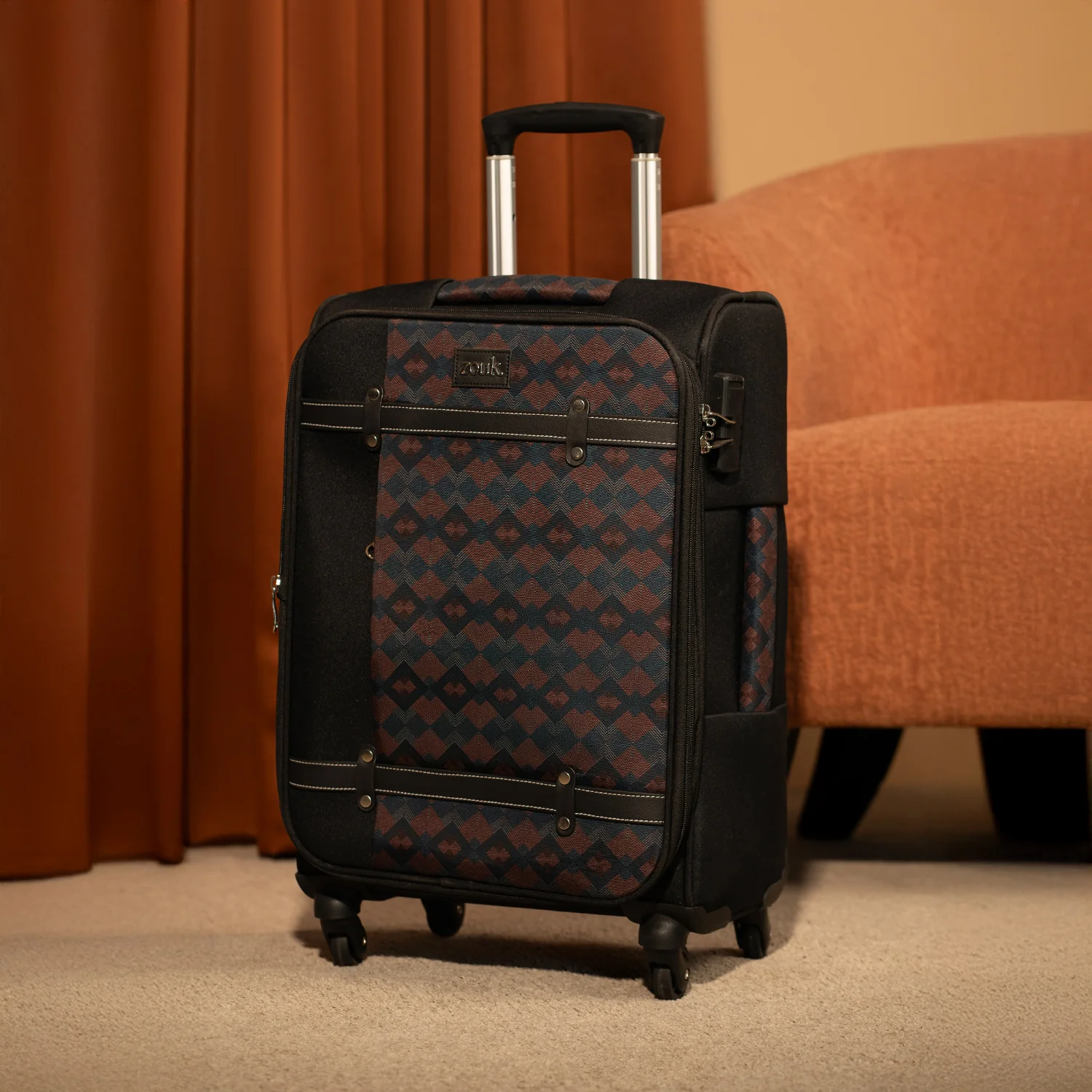 Periyar Waves Saira Trolley Bag - Black (Cabin) - Image 9