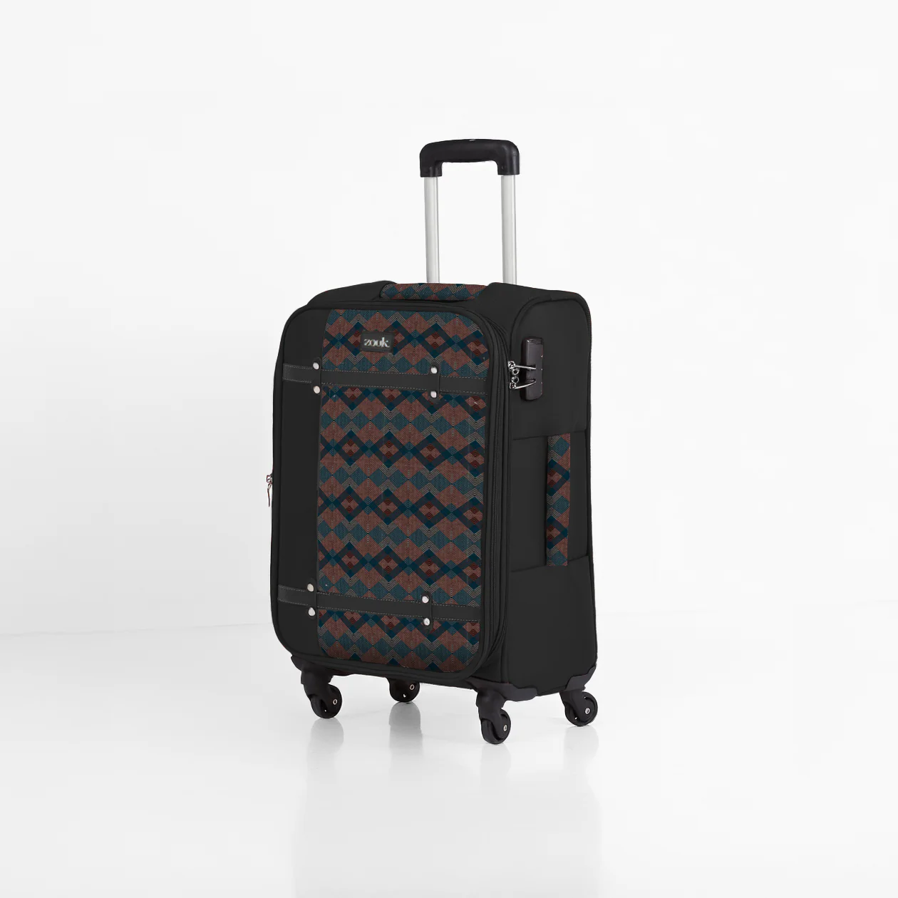 Periyar Waves Saira Trolley Bag - Black (Medium) - Image 3