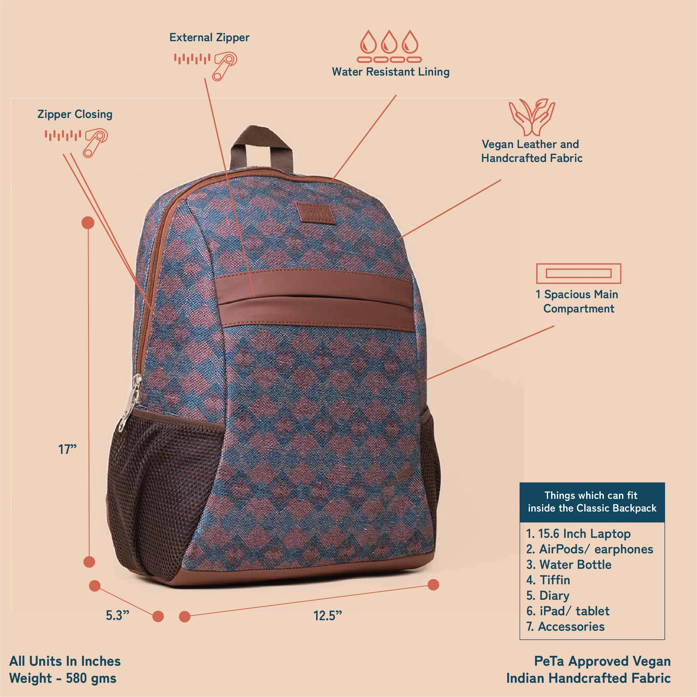 Periyar Weaves Classic Backpack - Image 4