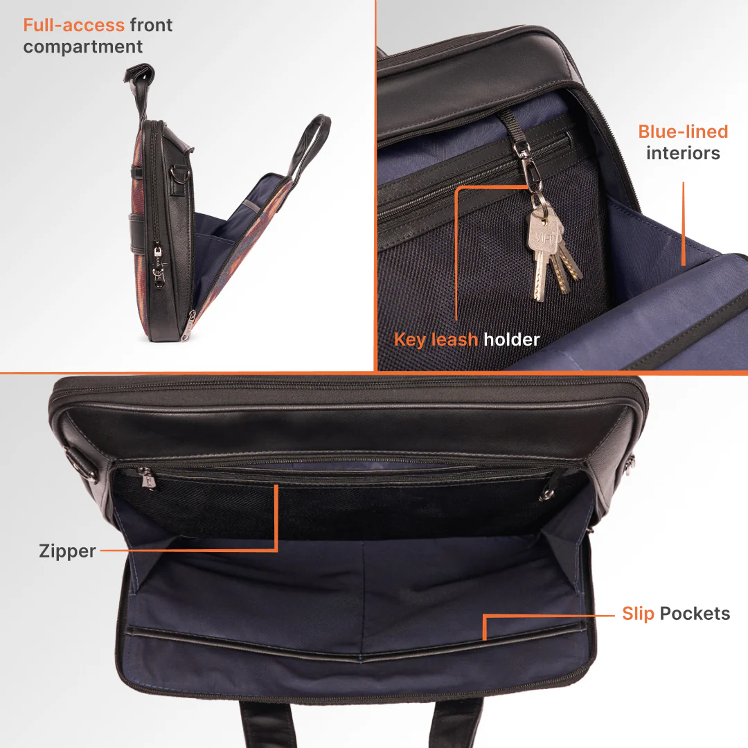 Ajanta Allure Executive Laptop Bag (Black) - Image 8