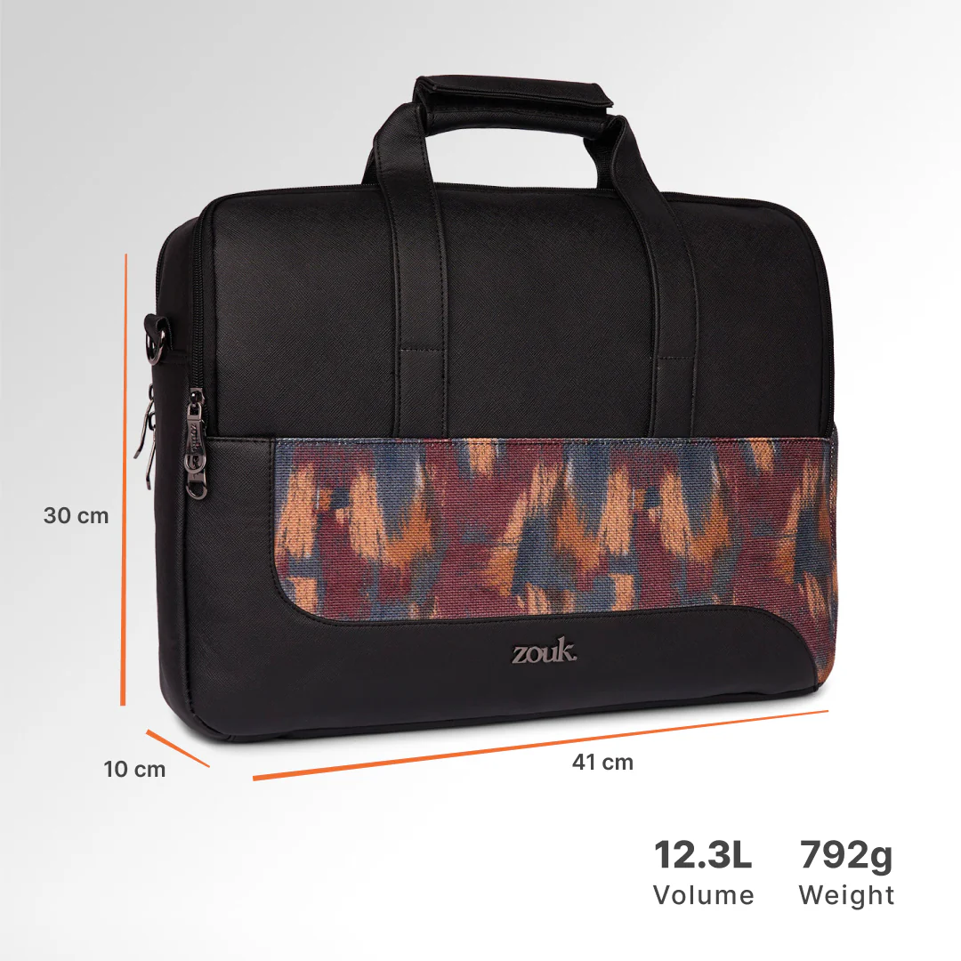 Ajanta Allure Office Laptop Bag (Black) - Image 4