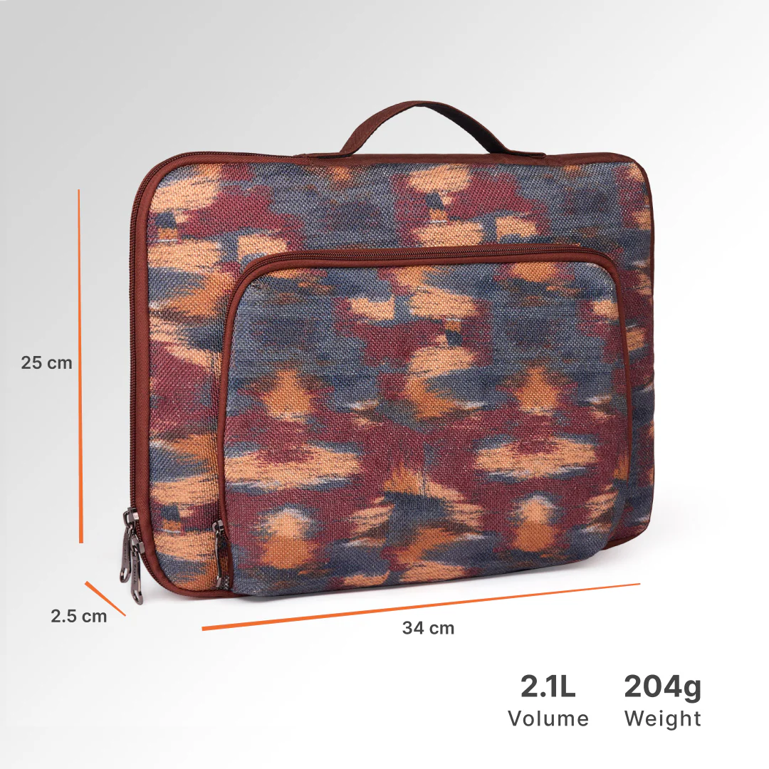 Ajanta Allure Signature Laptop Sleeve - 14inch (Brown) - Image 4