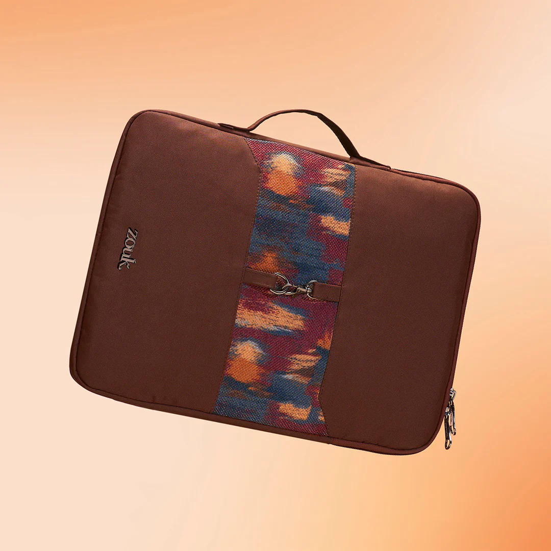 Ajanta Allure Signature Laptop Sleeve - 15.6inch (Brown) - Image 2