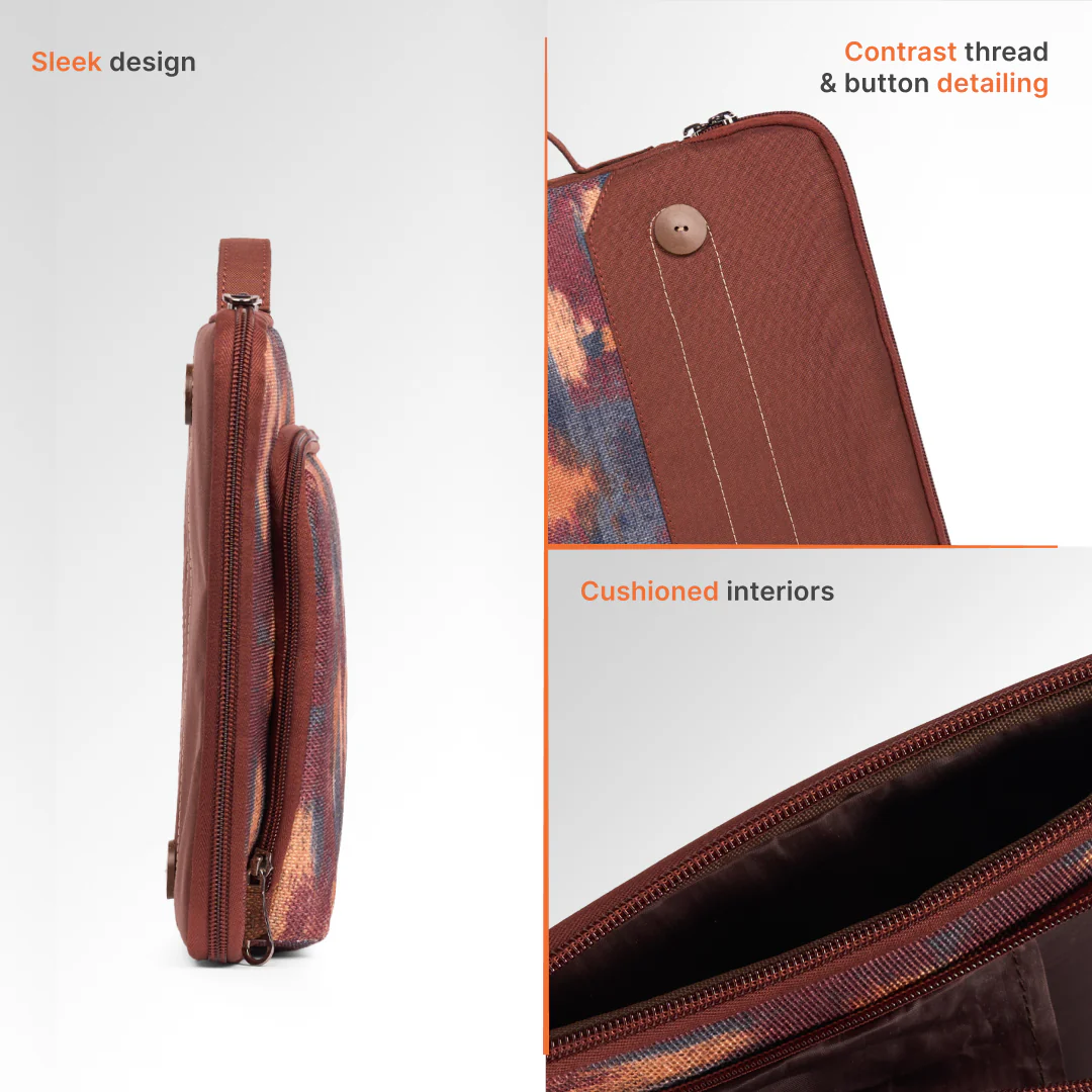 Ajanta Allure Urban Laptop Sleeve - 15.6inch (Brown) - Image 5