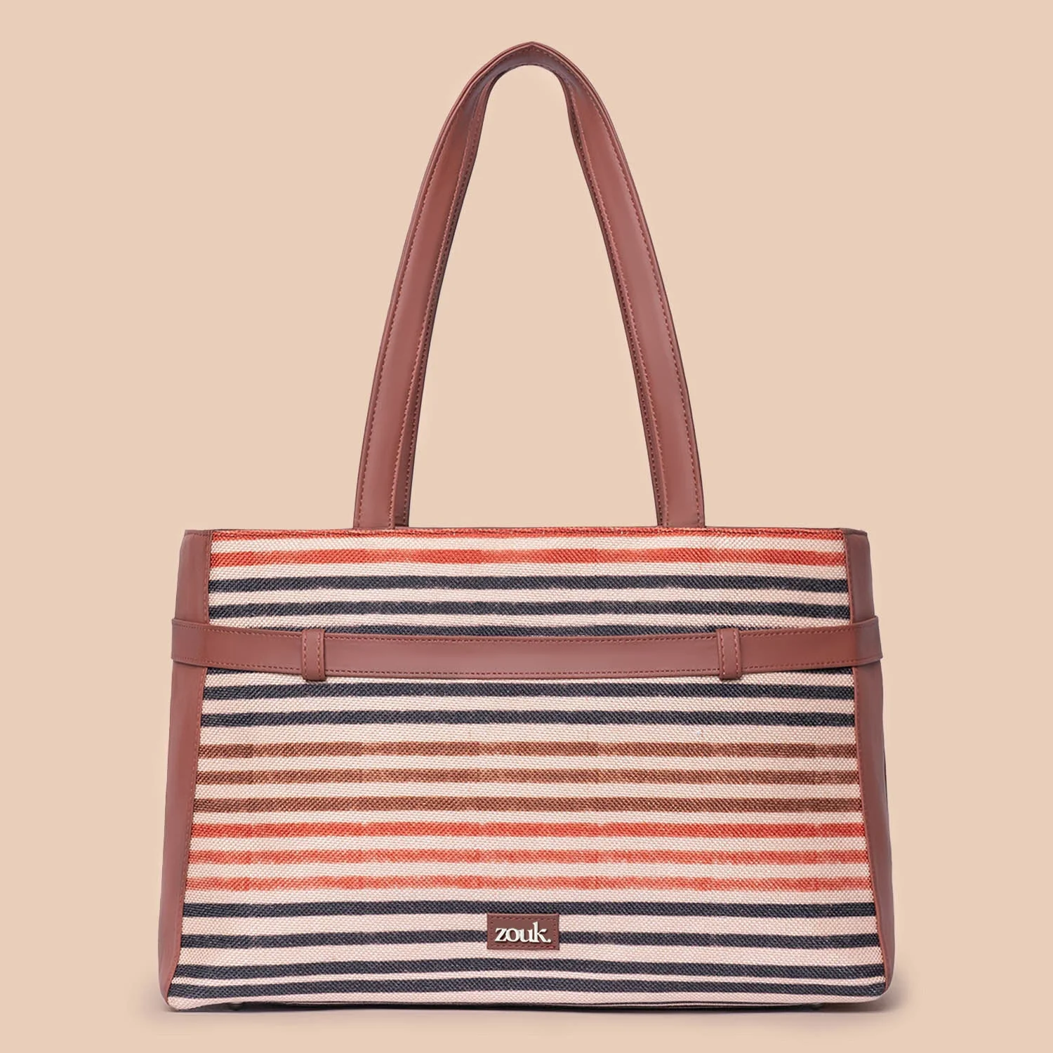 Qutub Stripes Statement Office Bag - Image 3