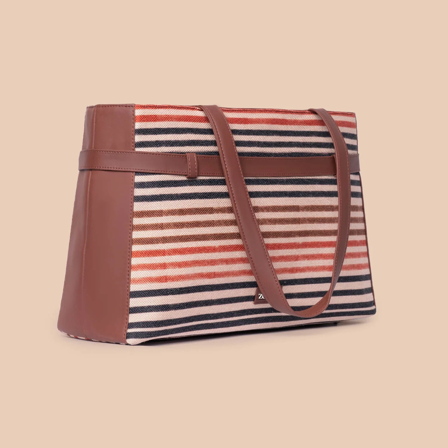 Qutub Stripes Statement Office Bag - Image 5