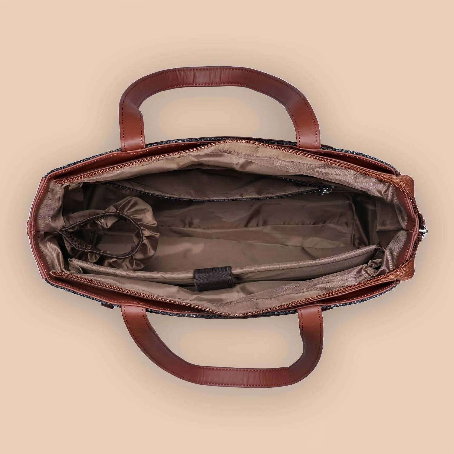 Qutub Stripes Statement Office Bag - Image 7