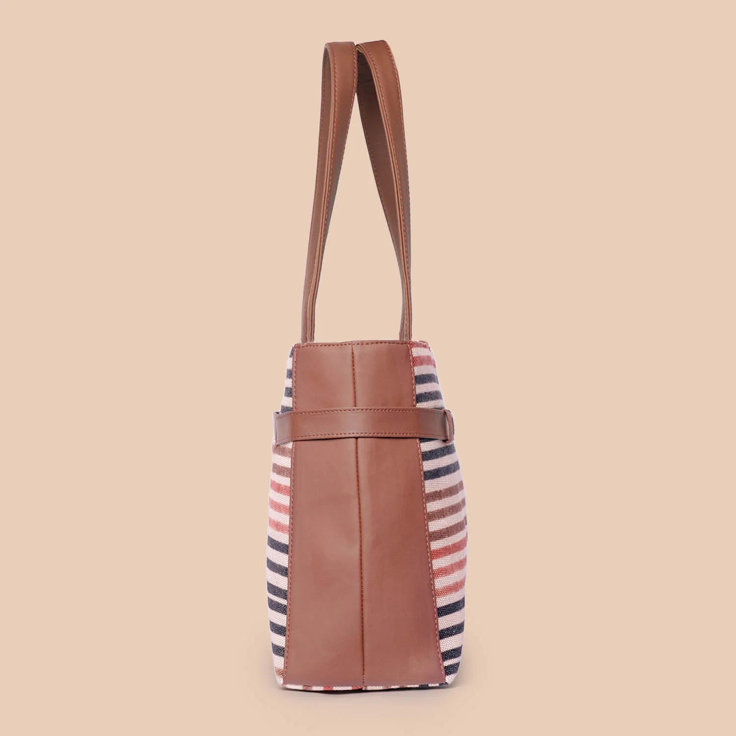 Qutub Stripes Statement Office Bag - Image 8