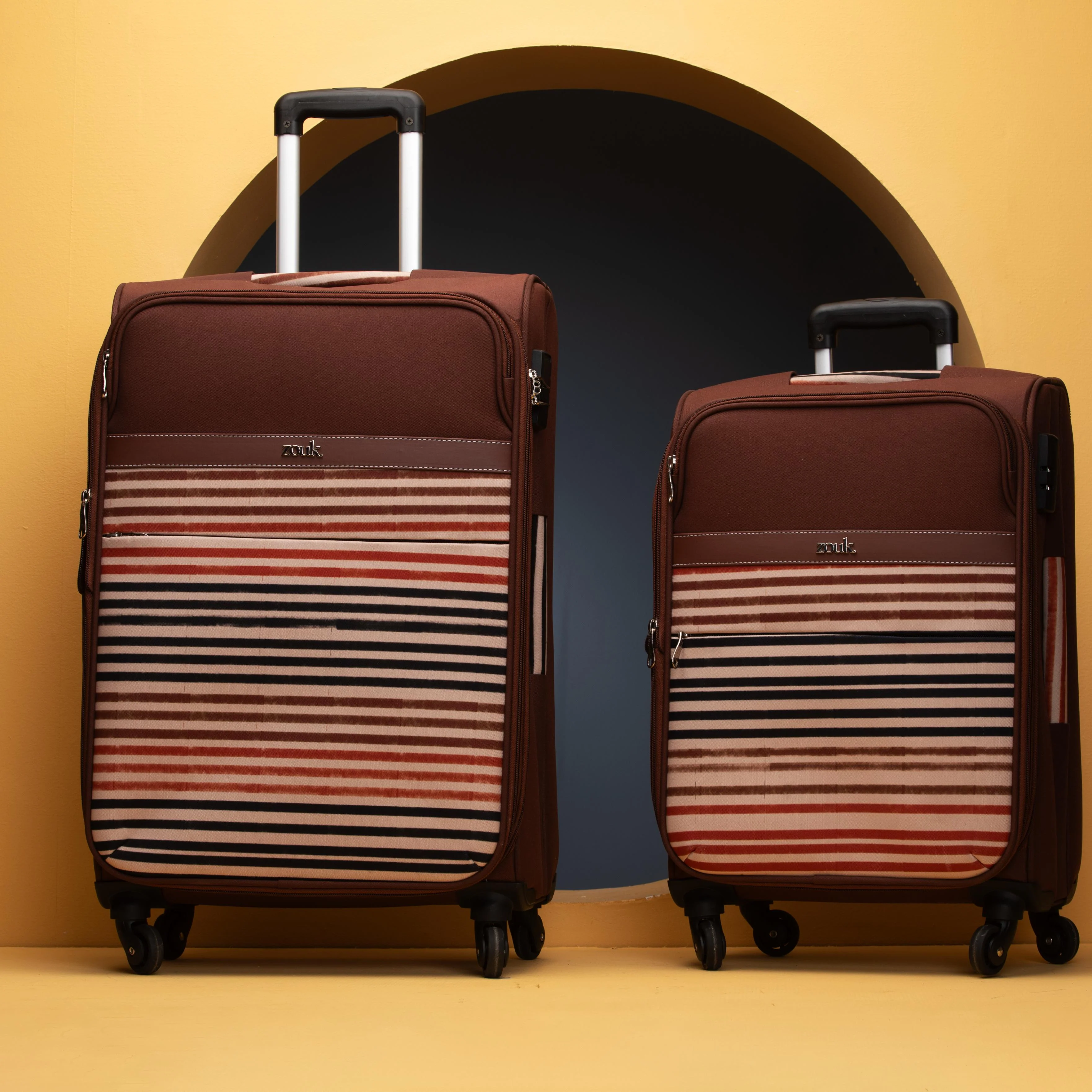 Qutub Stripes Avasa Trolley Bag Combo (Cabin & Medium) - Image 12