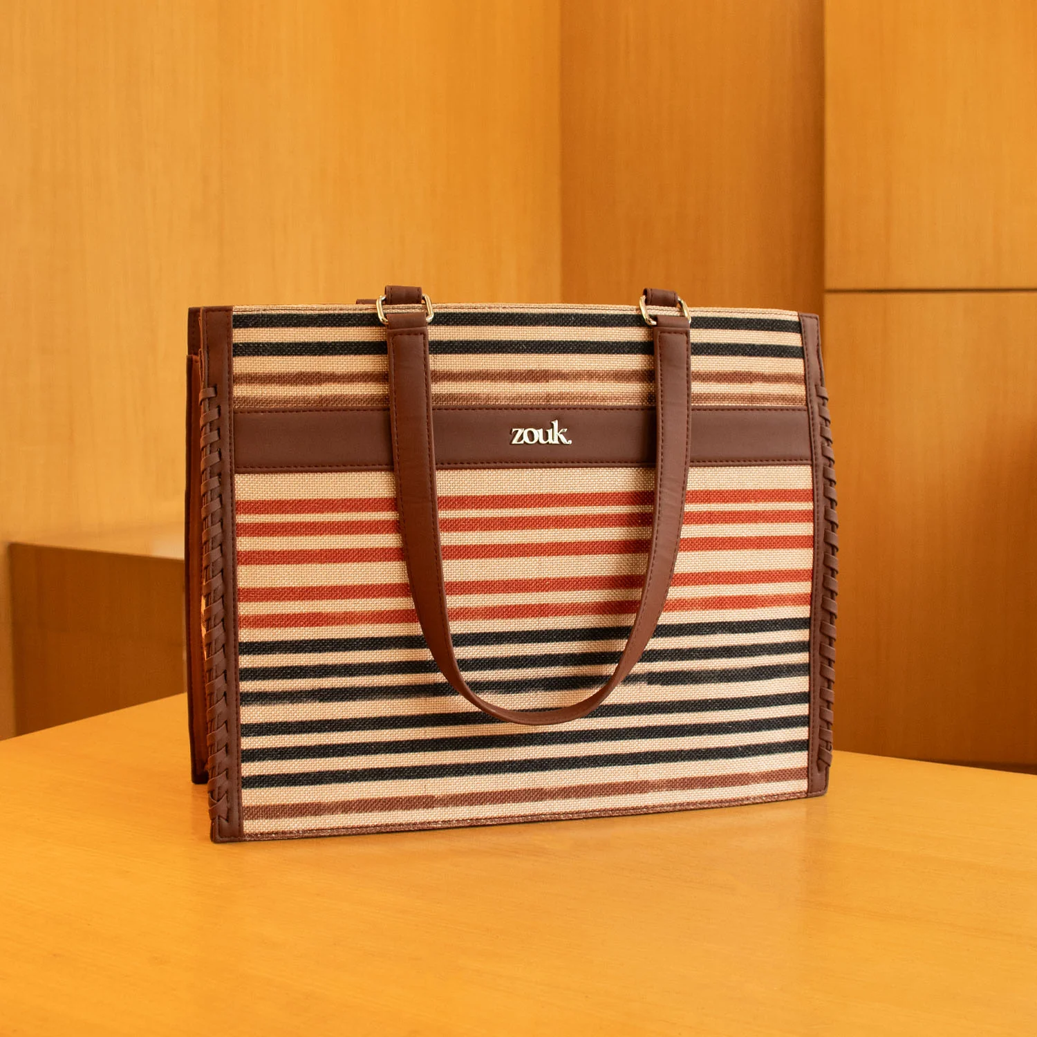 Qutub Stripes Boardroom Office Bag - Image 2