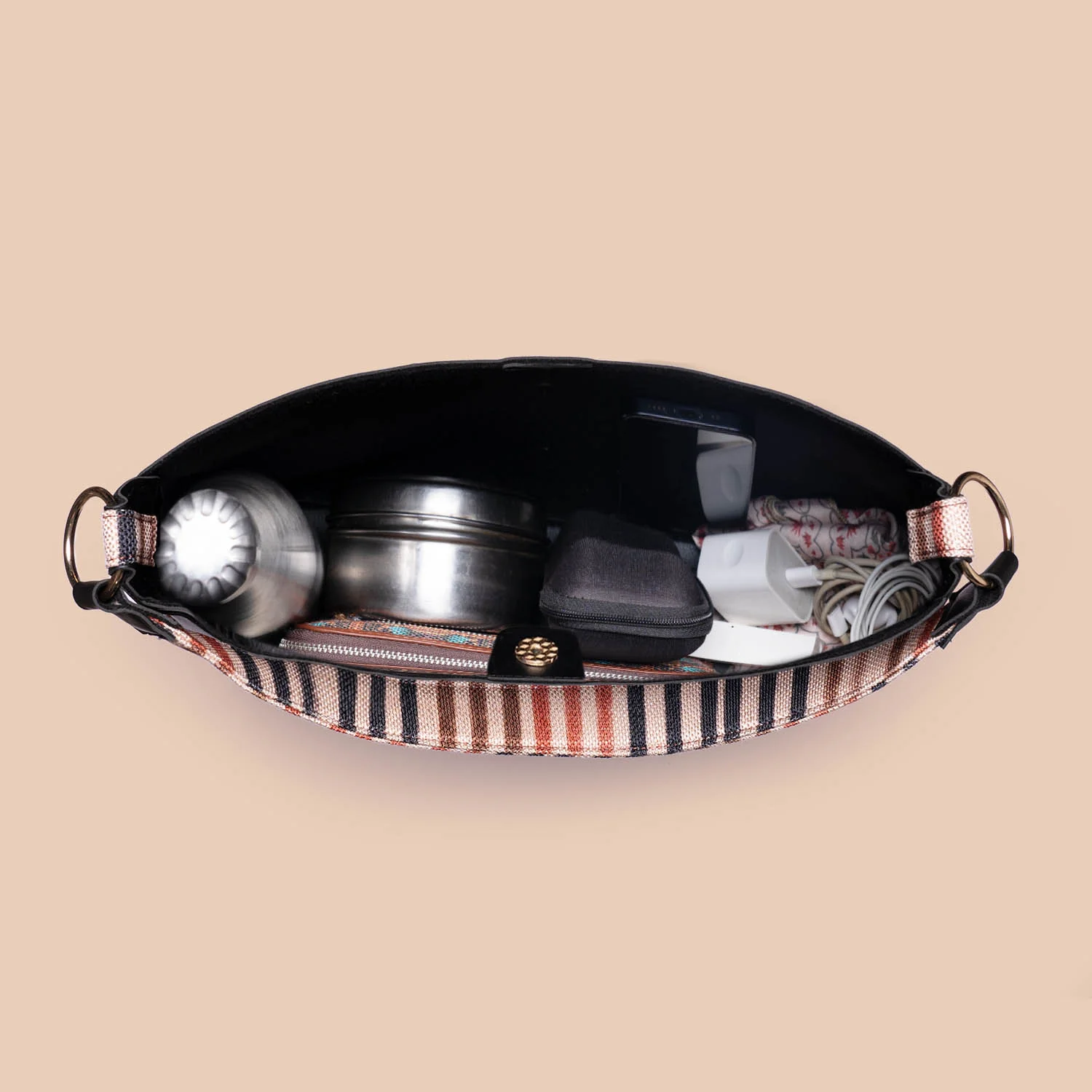 Qutub Stripes Classic Open Tote - Image 11
