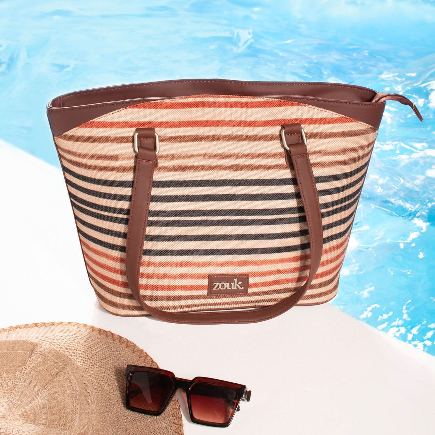 Qutub Stripes Classic Travel Tote - Image 2