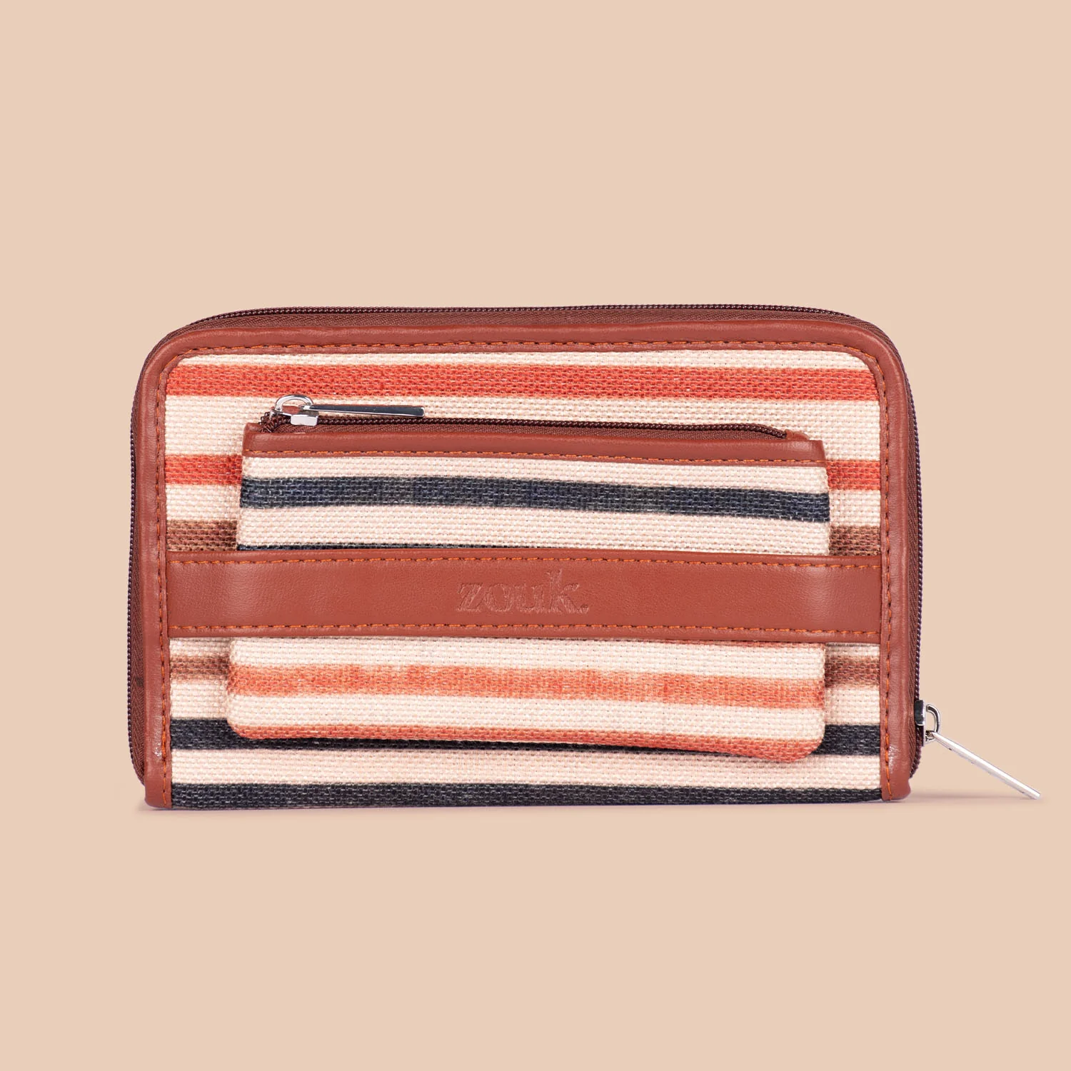 Qutub Stripes Classic Zipper Wallet - Image 2