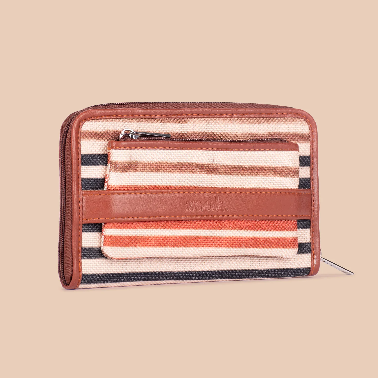 Qutub Stripes Classic Zipper Wallet - Image 4