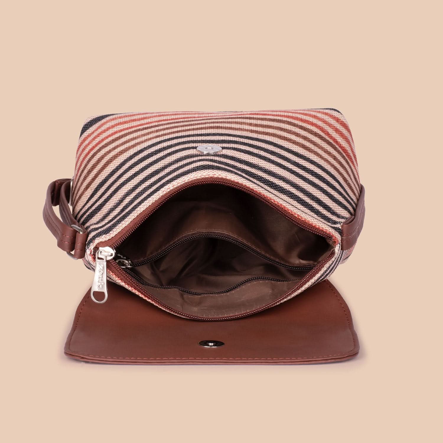 Qutub Stripes Flap Sling Bag - Image 5