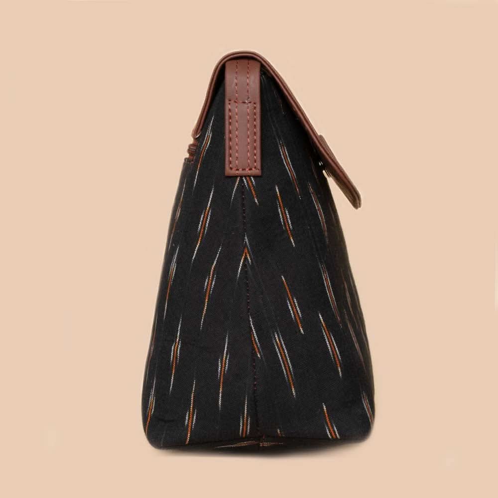 Qutub Stripes & Ikat GreRe - Women's Work Bag & Flap Sling Bag Combo - Image 7