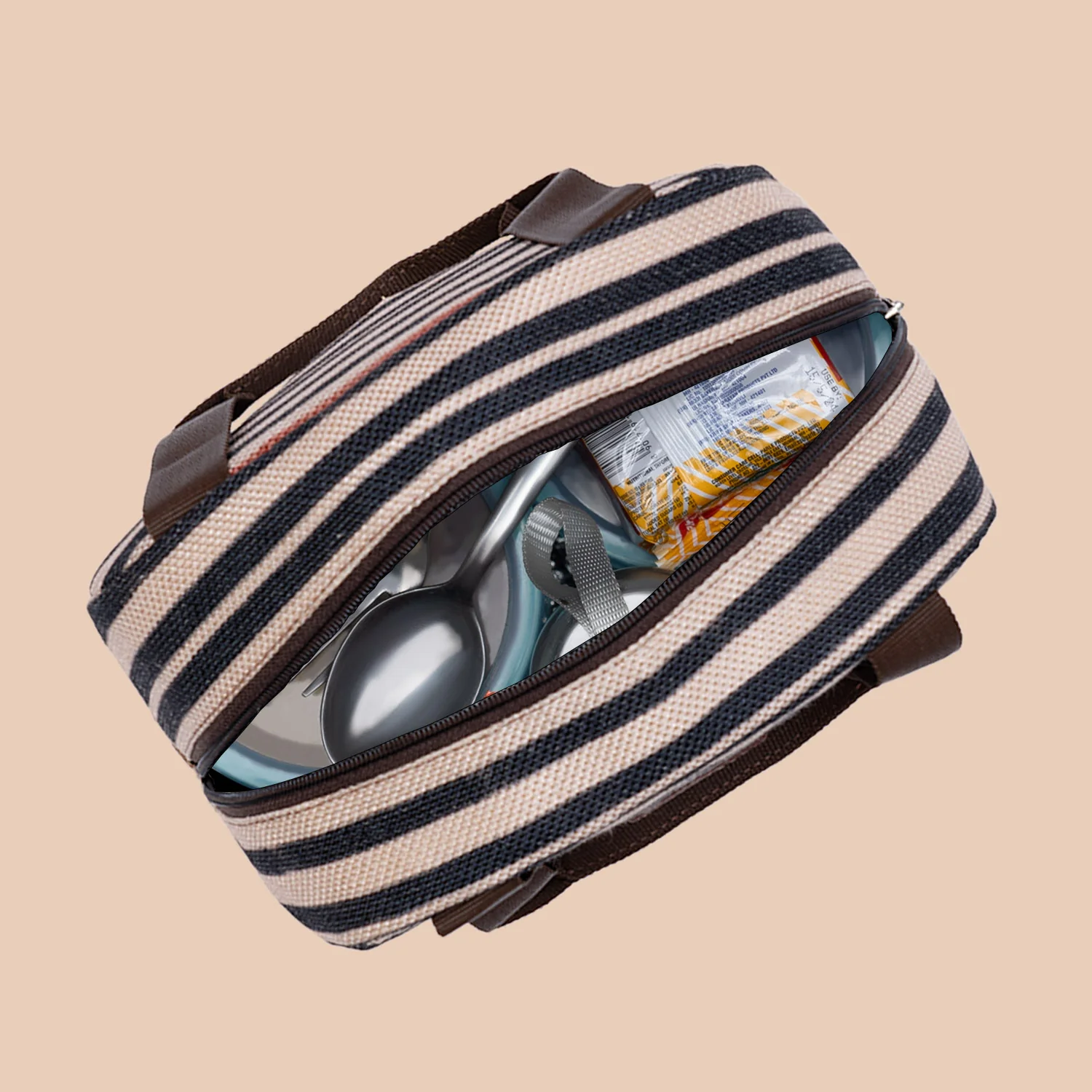 Qutub Stripes Lunch Bag - Image 6