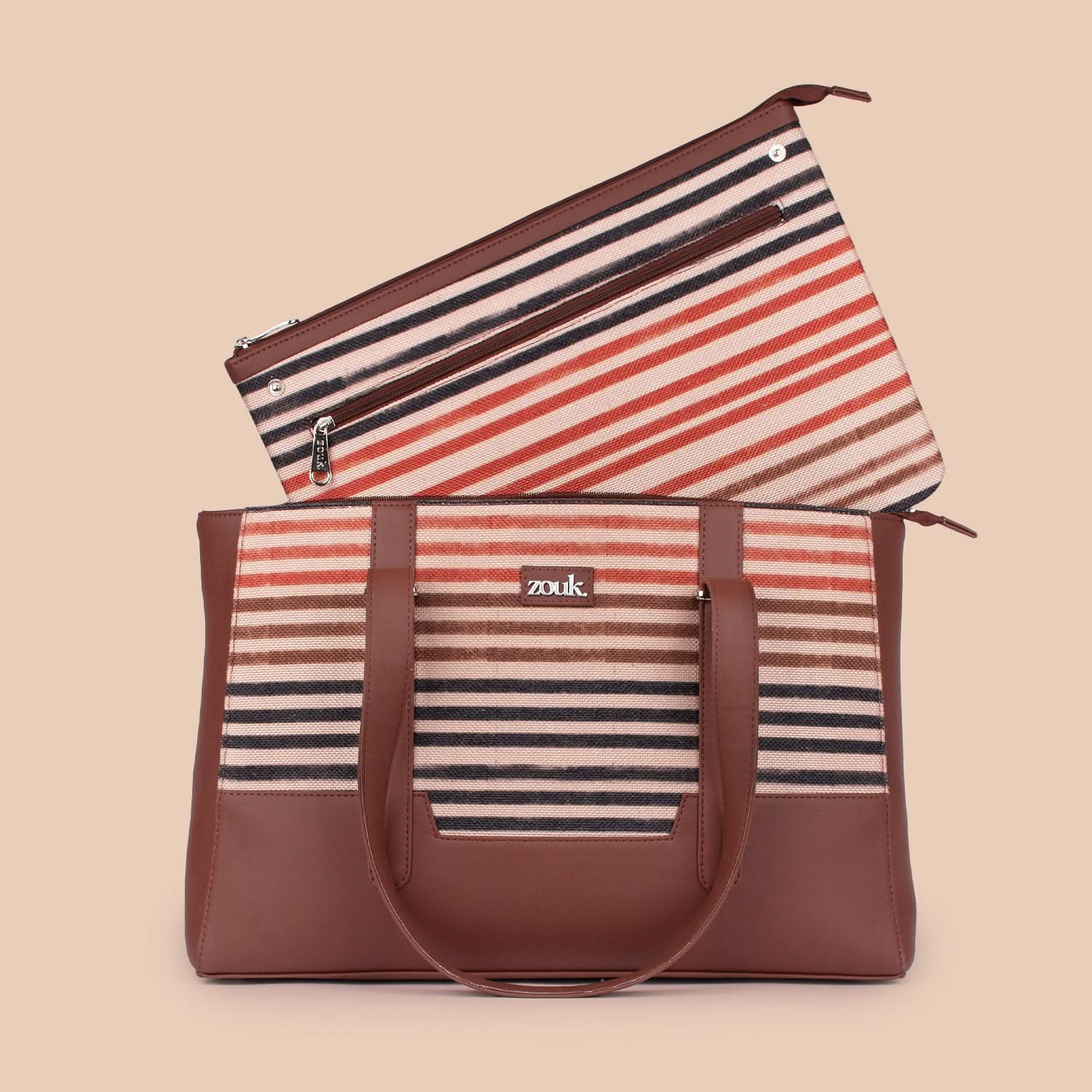 Zouk Qutub Stripes Maya Multitasker ToteĀ Bag - Image 4