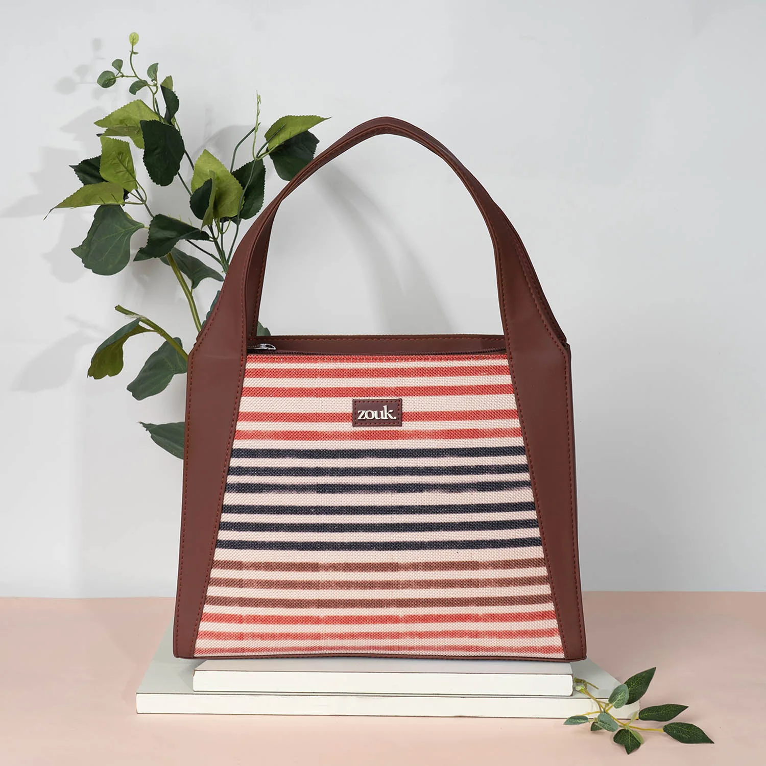 Qutub Stripes Trapezia Tote - Image 2