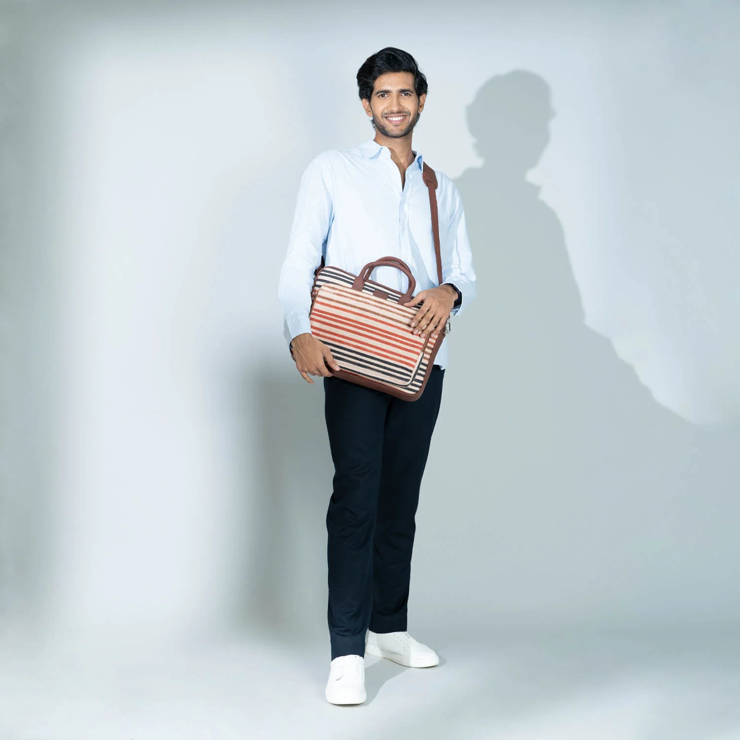 Qutub Stripes Unisex Laptop Bag - Image 5