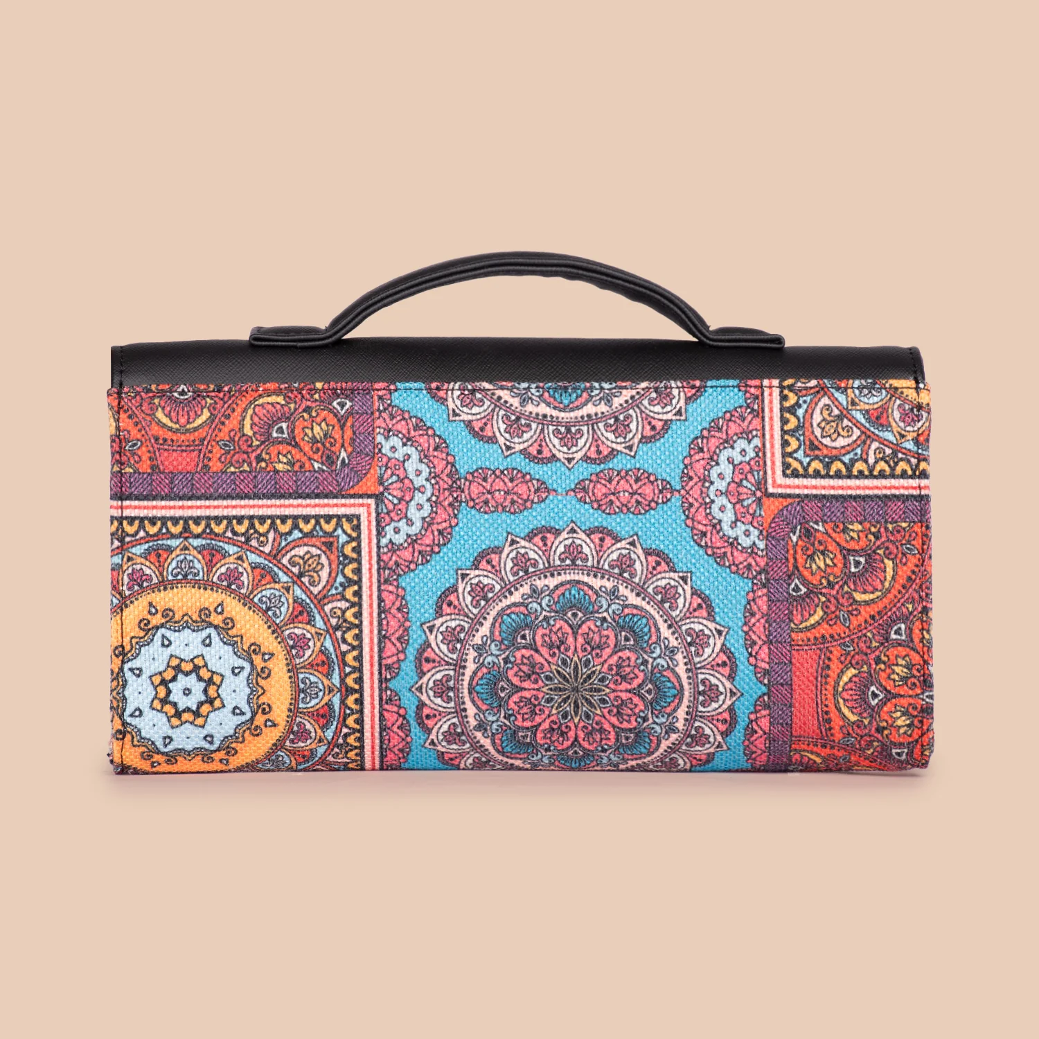 Rhea Kapoor Clutch - Multicolor Mandala Print - Image 4