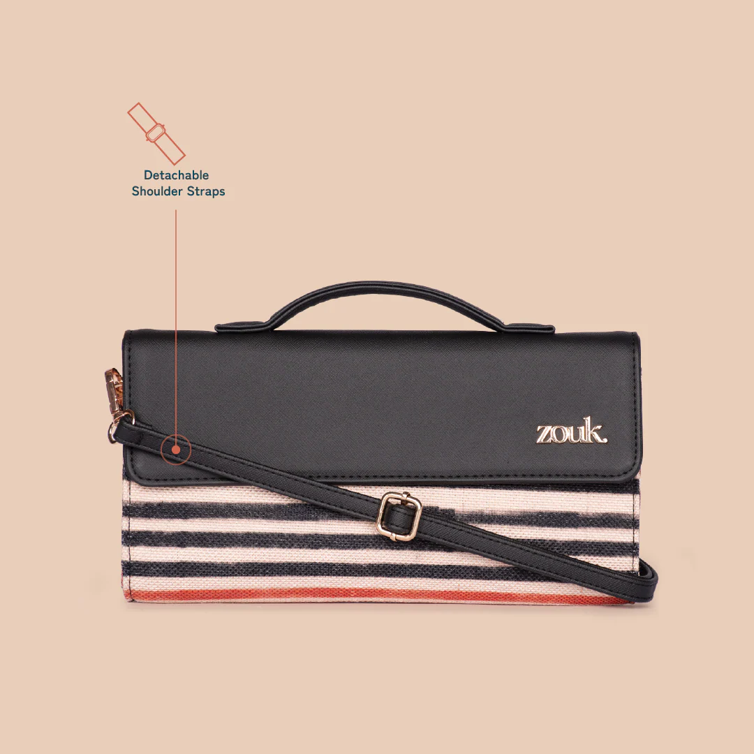 Rhea Kapoor Clutch - Qutub Stripes - Image 4