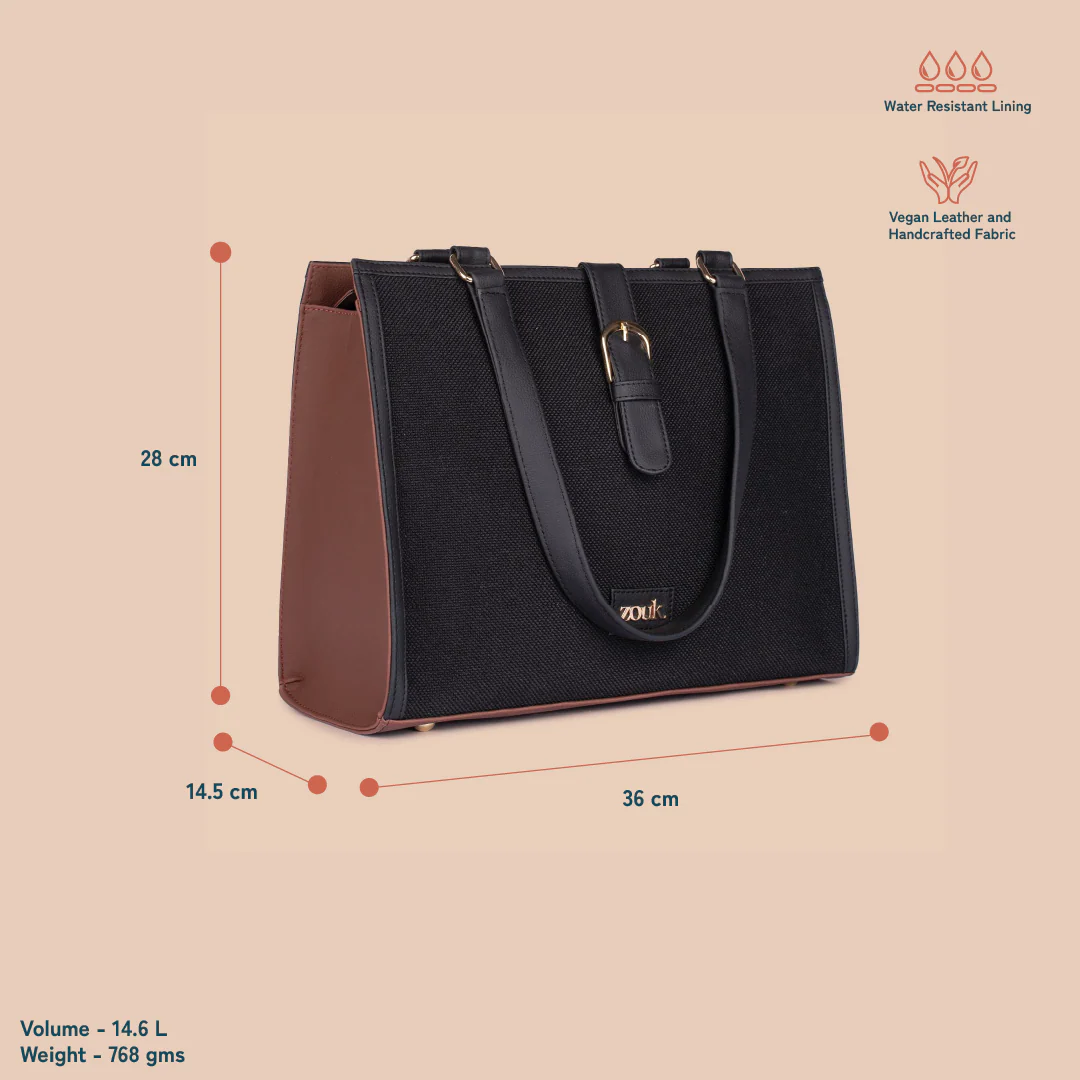 Rhea Kapoor Office Bag - Jet Black - Image 6