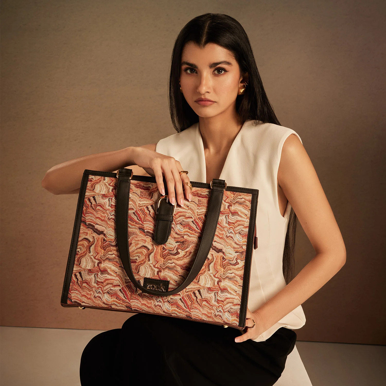 Rhea Kapoor Office Bag - Nicobar Coral - Image 3