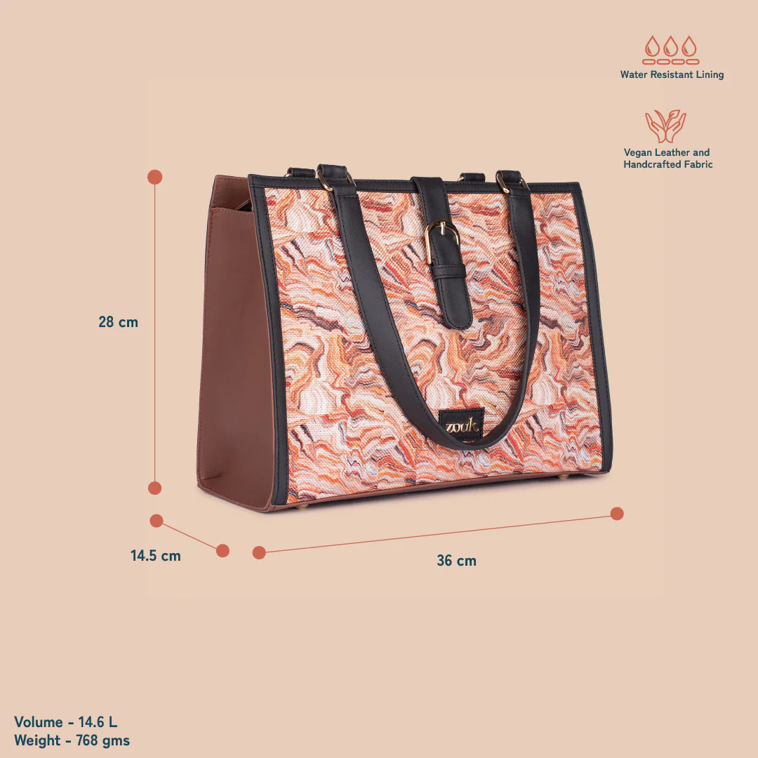 Rhea Kapoor Office Bag - Nicobar Coral - Image 7