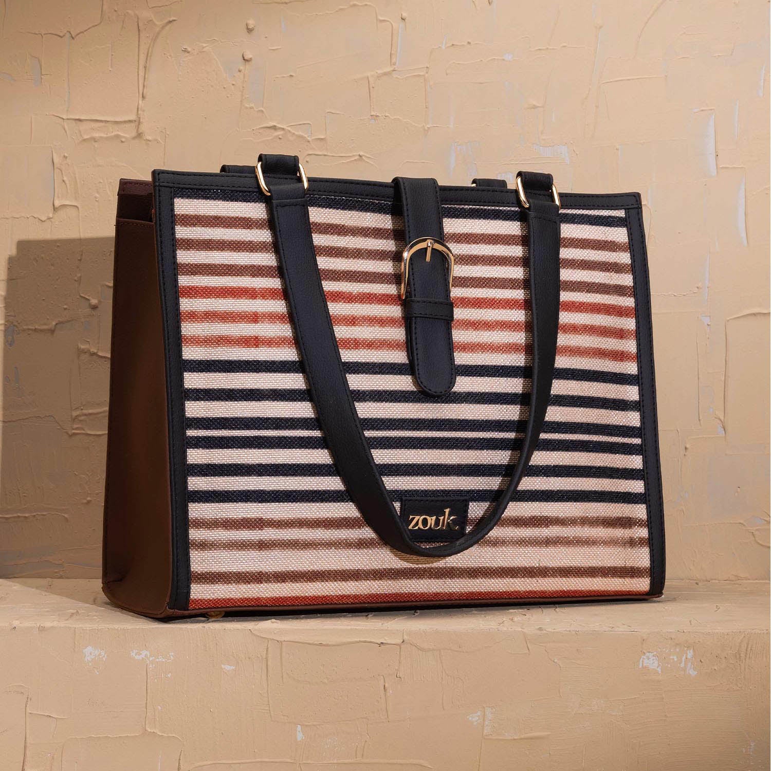 Rhea Kapoor Office Bag - Qutub Stripes - Image 2