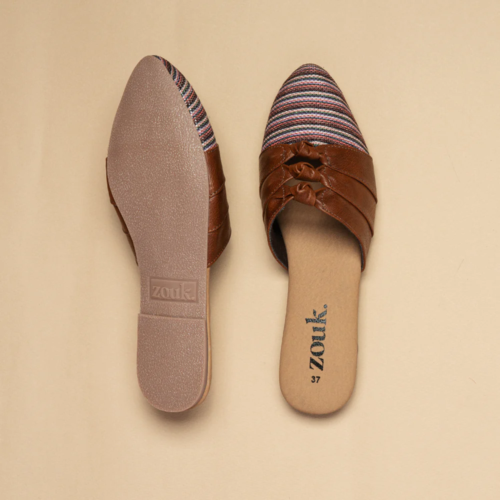 Rohtang Stripes Knotted Mule - Image 2